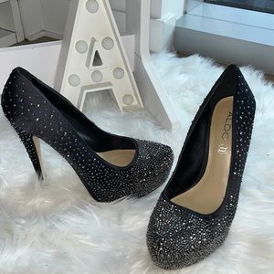 ALDO Jeweled Platform Heels